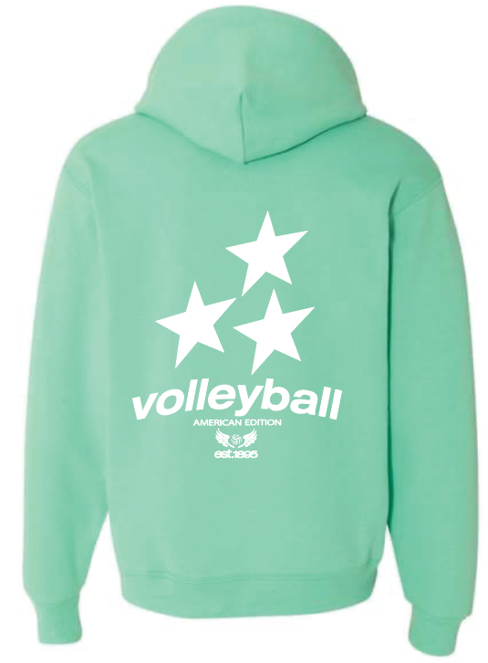 With Love Mint Volleyball Hoodie