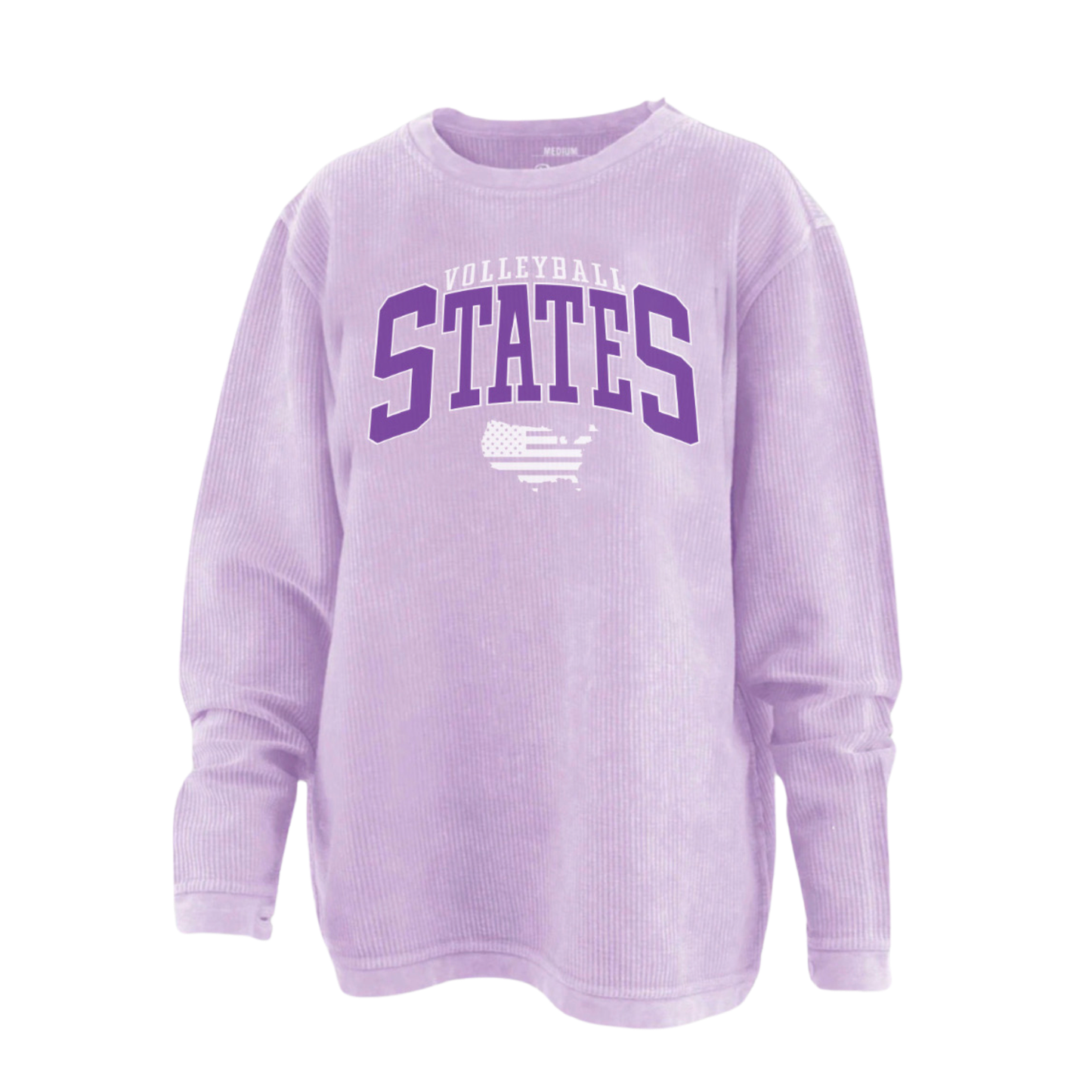 States Volleyball Lavender Corded Crew