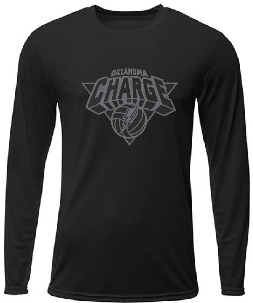 Black Performance longsleeve Charge Tee