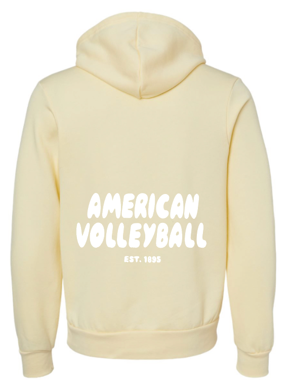 American Volleyball Yellow Hoodie