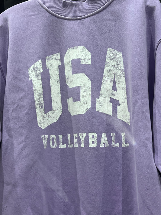 USA Volleyball OG Purple Mock Neck