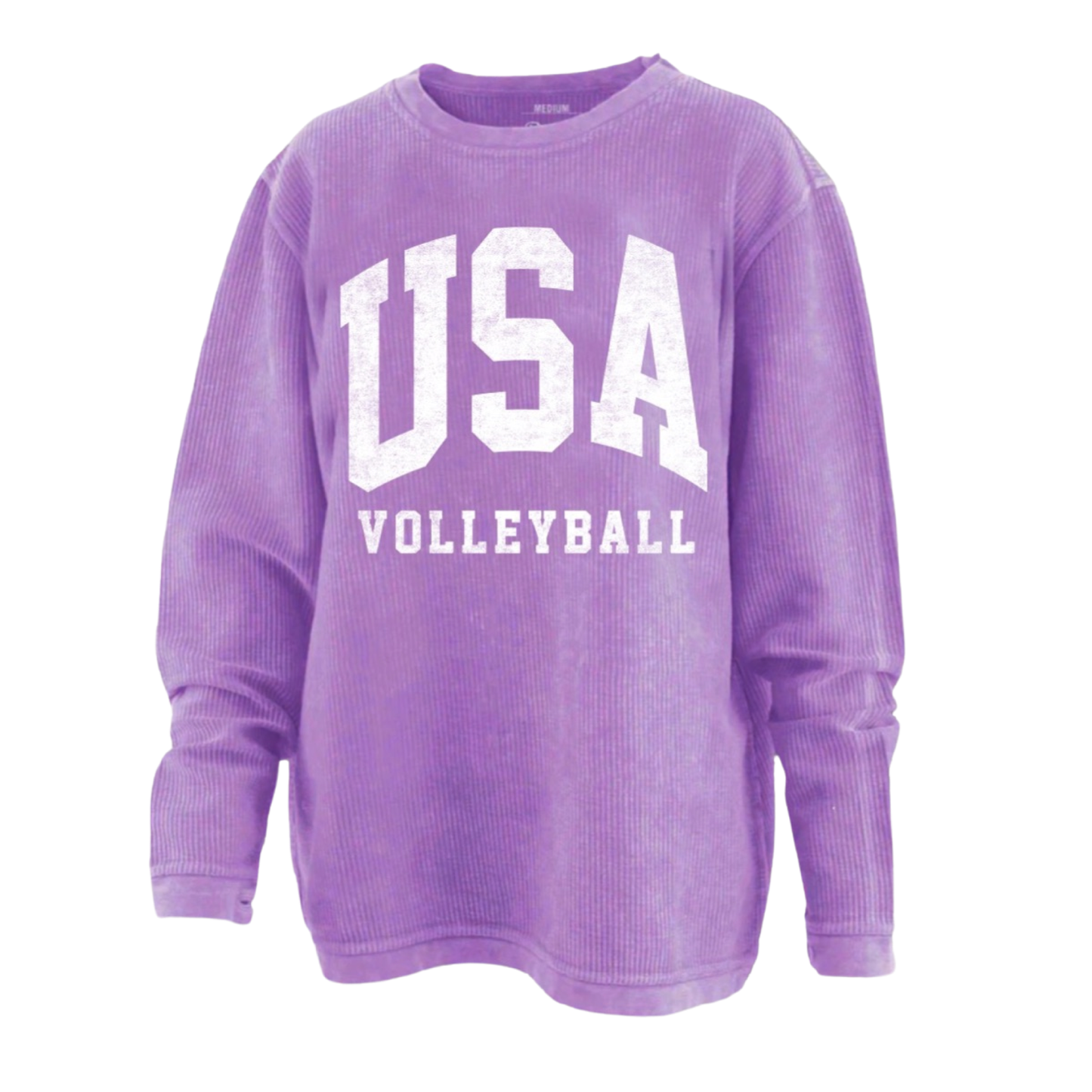 USA Volleyball Purple Corded Crew