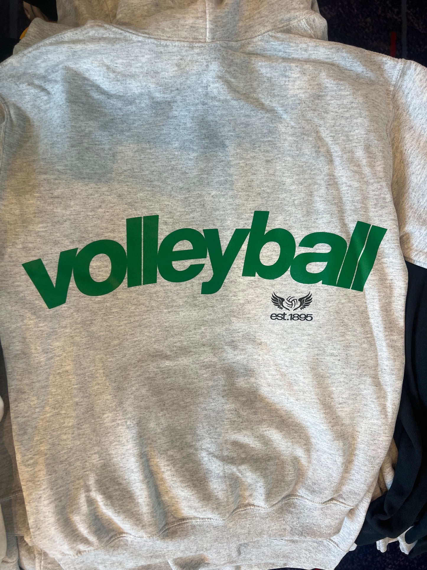 Green Volleyball on Ash Grey